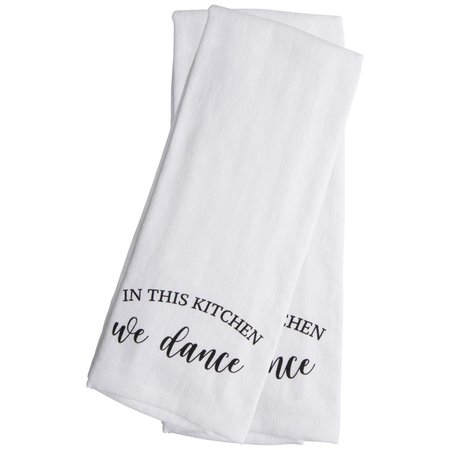 HOME ESSENTIALS & BEYOND INC Home Essentials & Beyond 50934 Printed Terry Kitchen Towel with We Dance - Pack of 2 50934